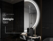 Espelho LED Elegante em Forma de Meia-Lua - Para Casa de Banho A223 #7