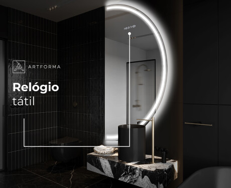 Espelho LED Elegante em Forma de Meia-Lua - Para Casa de Banho A223 #7