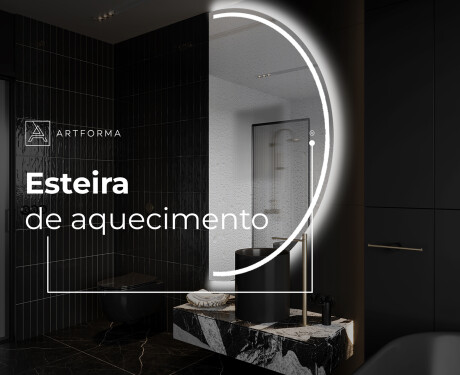 Espelho LED Elegante em Forma de Meia-Lua - Para Casa de Banho A223 #8