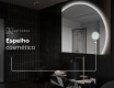 Espelho LED Elegante em Forma de Meia-Lua - Para Casa de Banho Q221 #5