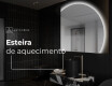 Espelho LED Elegante em Forma de Meia-Lua - Para Casa de Banho Q221 #9