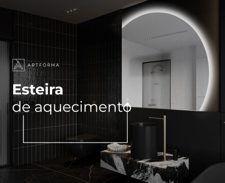 Espelho LED Elegante em Forma de Meia-Lua - Para Casa de Banho Q221 #9