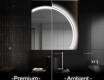 Espelho LED Elegante em Forma de Meia-Lua - Para Casa de Banho Q222