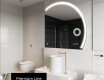 Espelho LED Elegante em Forma de Meia-Lua - Para Casa de Banho Q222 #4