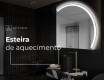 Espelho LED Elegante em Forma de Meia-Lua - Para Casa de Banho Q222 #9