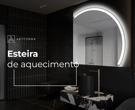 Espelho LED Elegante em Forma de Meia-Lua - Para Casa de Banho Q222 #9