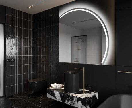 Espelho LED Elegante em Forma de Meia-Lua - Para Casa de Banho Q223