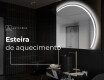 Espelho LED Elegante em Forma de Meia-Lua - Para Casa de Banho Q223 #9