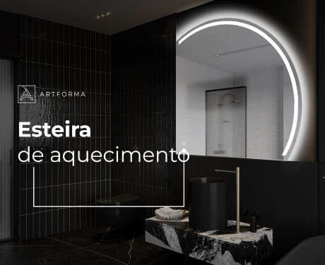 Espelho LED Elegante em Forma de Meia-Lua - Para Casa de Banho Q223 #9