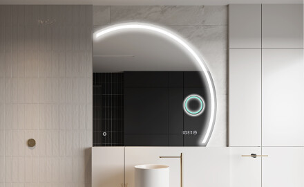 Espelho LED Elegante em Forma de Meia-Lua - Para Casa de Banho Q223
