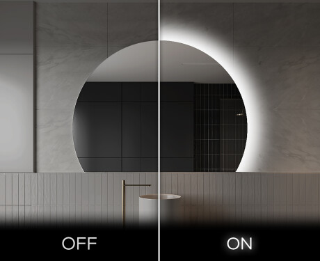 Espelho LED Elegante em Forma de Meia-Lua - Para Casa de Banho W221 #3