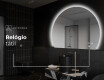 Espelho LED Elegante em Forma de Meia-Lua - Para Casa de Banho W221 #8