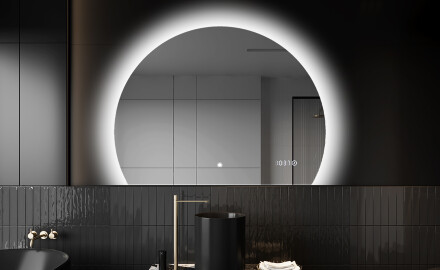 Espelho LED Elegante em Forma de Meia-Lua - Para Casa de Banho W221