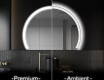 Espelho LED Elegante em Forma de Meia-Lua - Para Casa de Banho W222