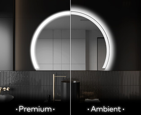 Espelho LED Elegante em Forma de Meia-Lua - Para Casa de Banho W222