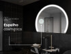 Espelho LED Elegante em Forma de Meia-Lua - Para Casa de Banho W222 #6