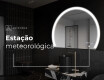 Espelho LED Elegante em Forma de Meia-Lua - Para Casa de Banho W222 #8