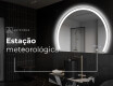 Espelho LED Elegante em Forma de Meia-Lua - Para Casa de Banho W222 #7