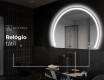 Espelho LED Elegante em Forma de Meia-Lua - Para Casa de Banho W223 #9