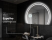 Espelho LED Elegante em Forma de Meia-Lua - Para Casa de Banho W223 #5
