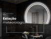 Espelho LED Elegante em Forma de Meia-Lua - Para Casa de Banho W223 #7