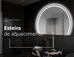 Espelho LED Elegante em Forma de Meia-Lua - Para Casa de Banho W223 #9