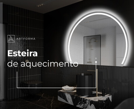 Espelho LED Elegante em Forma de Meia-Lua - Para Casa de Banho W223 #9