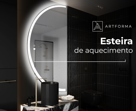 Espelho LED Elegante em Forma de Meia-Lua - Para Casa de Banho D222 #8