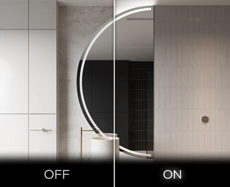 Espelho LED Elegante em Forma de Meia-Lua - Para Casa de Banho D223 #3