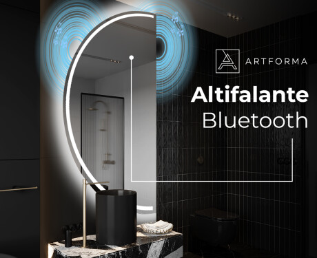 Espelho LED Elegante em Forma de Meia-Lua - Para Casa de Banho D223 #5