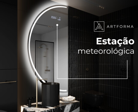 Espelho LED Elegante em Forma de Meia-Lua - Para Casa de Banho D223 #6