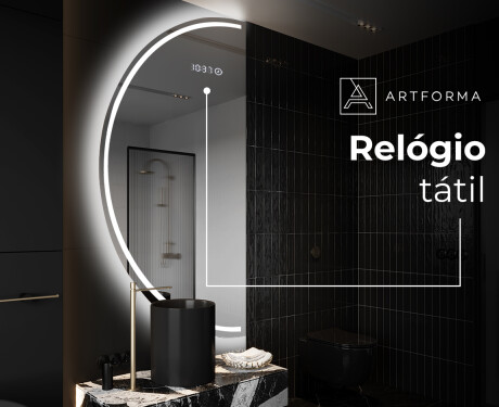 Espelho LED Elegante em Forma de Meia-Lua - Para Casa de Banho D223 #7