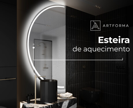 Espelho LED Elegante em Forma de Meia-Lua - Para Casa de Banho D223 #8
