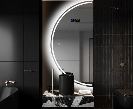 Espelho LED Elegante em Forma de Meia-Lua - Para Casa de Banho D223 #9