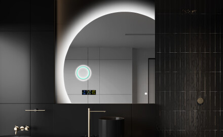 Espelho LED Elegante em Forma de Meia-Lua - Para Casa de Banho X221