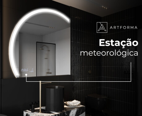 Espelho LED Elegante em Forma de Meia-Lua - Para Casa de Banho X222 #6