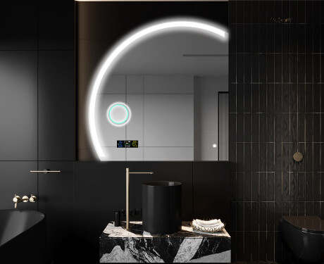 Espelho LED Elegante em Forma de Meia-Lua - Para Casa de Banho X222 #10