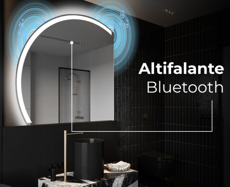 Espelho LED Elegante em Forma de Meia-Lua - Para Casa de Banho X222 #5