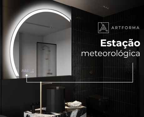 Espelho LED Elegante em Forma de Meia-Lua - Para Casa de Banho X222 #6