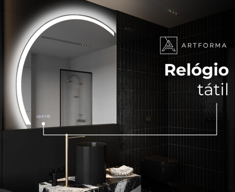 Espelho LED Elegante em Forma de Meia-Lua - Para Casa de Banho X222 #7