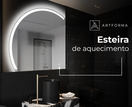 Espelho LED Elegante em Forma de Meia-Lua - Para Casa de Banho X222 #8