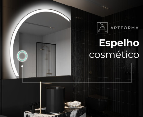 Espelho LED Elegante em Forma de Meia-Lua - Para Casa de Banho X222 #9