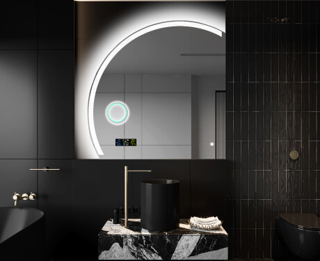 Espelho LED Elegante em Forma de Meia-Lua - Para Casa de Banho X222 #10