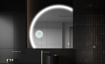 Espelho LED Elegante em Forma de Meia-Lua - Para Casa de Banho X222