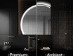 Espelho LED Elegante em Forma de Meia-Lua - Para Casa de Banho X223