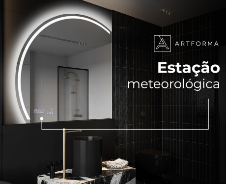 Espelho LED Elegante em Forma de Meia-Lua - Para Casa de Banho X223 #6