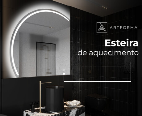 Espelho LED Elegante em Forma de Meia-Lua - Para Casa de Banho X223 #8