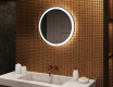 Espelho Redondo Com Luz LED 60cm com luz LED fria de 7000K, luz quente de 3000K ou luz neutra de 4500K