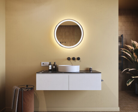 Espelho Redondo Com Luz LED 60cm com luz LED fria de 7000K, luz quente de 3000K ou luz neutra de 4500K #8