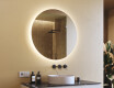 Espelho Redondo Com Luz LED 80cm com luz LED fria de 7000K, luz quente de 3000K ou luz neutra de 4500K